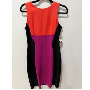J. Taylor Womens Color Block Multicolor Dress Size 6